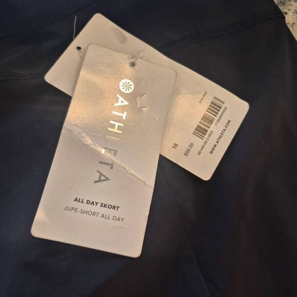 Athleta Women's Black Poly/Spandex All Day Skort NEW - Picture 12 of 13